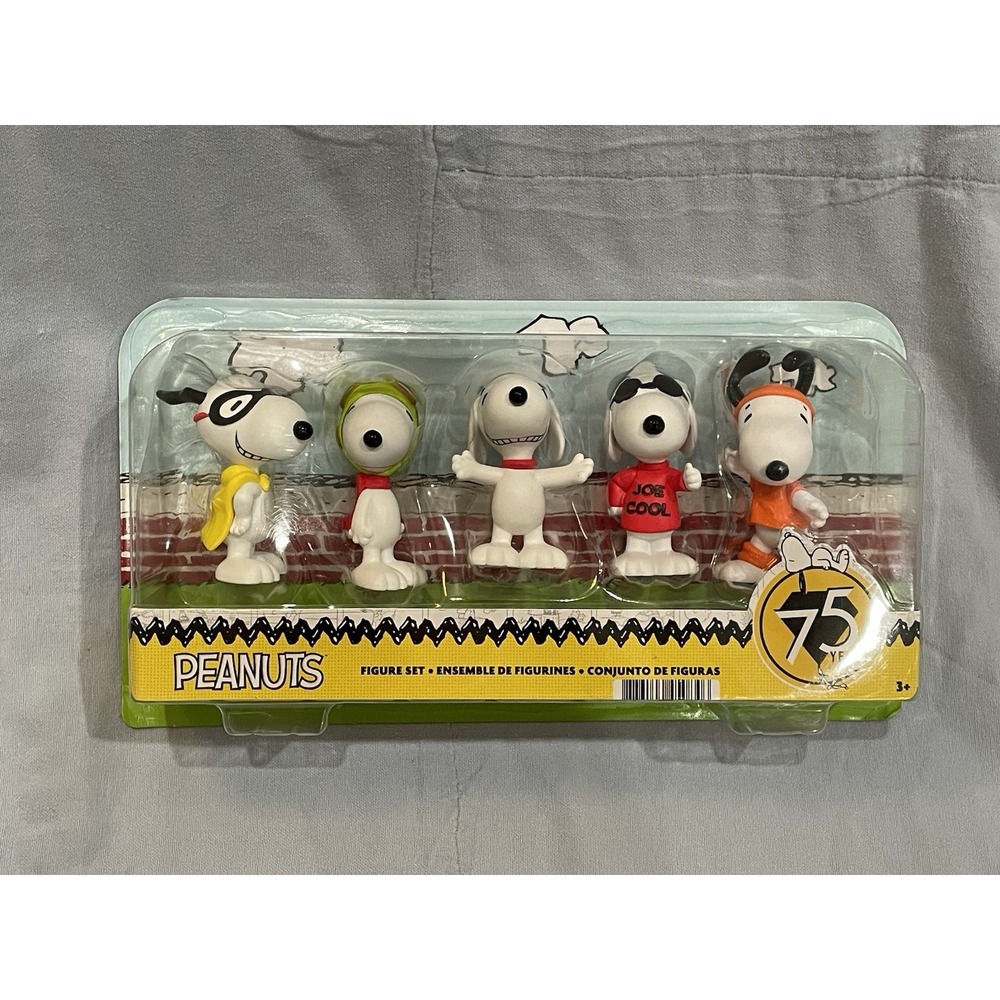 NEW Peanuts "Many Faces of Snoopy" 75th Anniversary Figure Set Joe Cool Snoopy